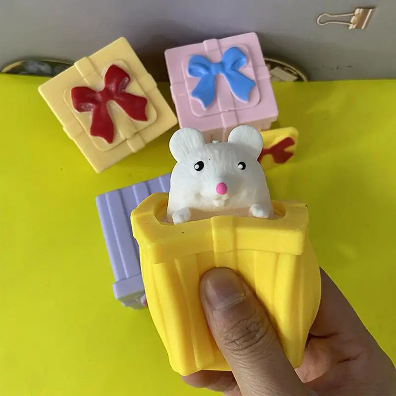 Brinquedo de apertar anti estresse caixa criativa forma ventilação brinquedos dos desenhos animados animais brinquedos para alívio do estresse engraçado pitada brinquedos para crianças e