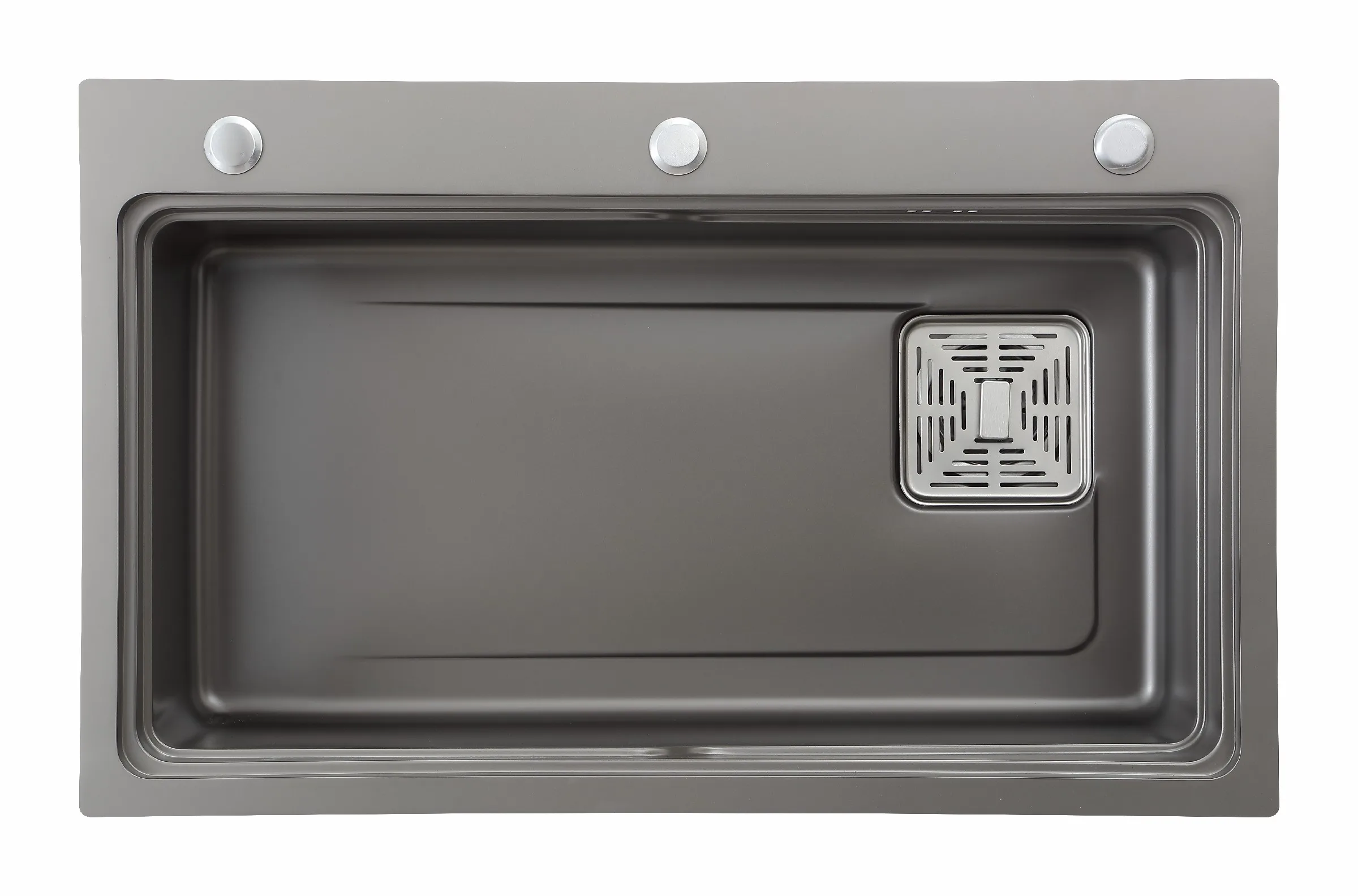 나노 그레이 블랙 사각 드레인 컵 와셔 이중 트랙 스테인리스 스틸 주방 싱크대