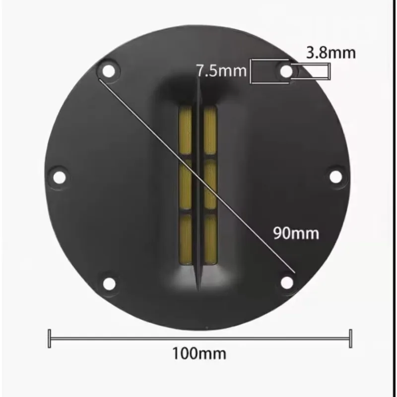 KYYSLB Altavoz de tira de aluminio de tono ultraalto de 4 pulgadas con fiebre completa de precisión con tira Unidad de altavoz de tono alto AL-100