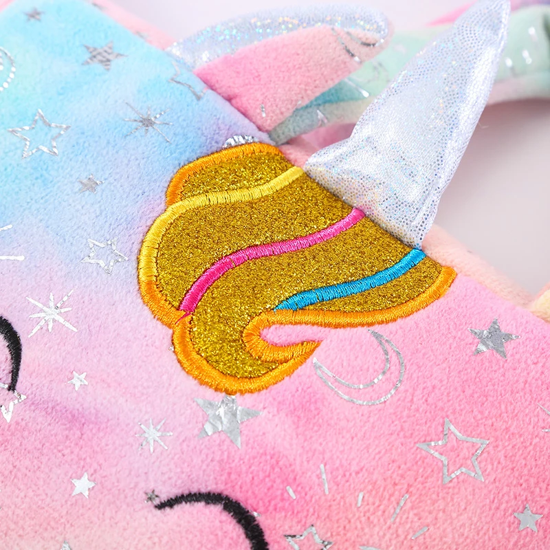 Plush Unicorn Single Shoulder Crossbody Bag for Children\'s Coin Purse Girl Travel Handbag Cute Student Gift Storage Pencil Bags