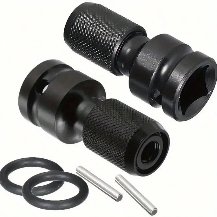 2PCS 1/2 Inch Square To 1/4 Inch Hex Ratchet Socket Impact Wrench Socket Set Adapter Spanner Drive Converter Quick Release Tool