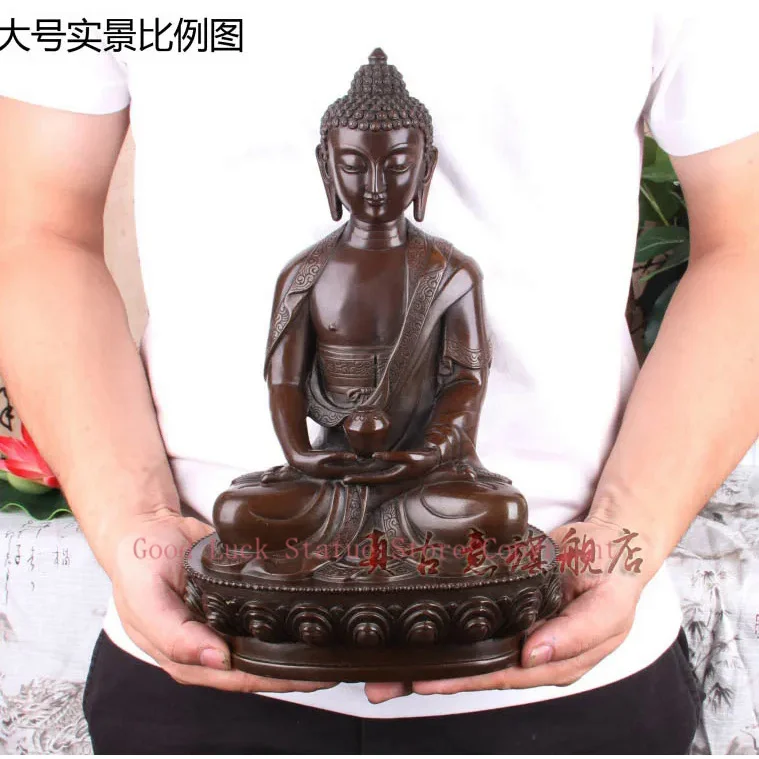 30 CM tall # bless HOME Safety Health luck Talisman #office shop efficacious Protection Tibetan Buddhism Buddha statue--5A