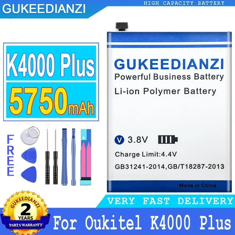 

5750mAh GUKEEDIANZI Replacement Battery for OUKITEL K4000 Plus K4000Plus Big Power Bateria