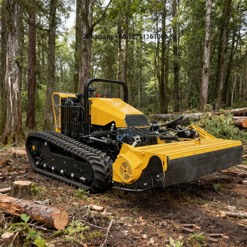 Remote Control Forestry Mulcher Tracked  Heavy Duty Land Clearing Machine Self Propelled Industrial Pro Attachment