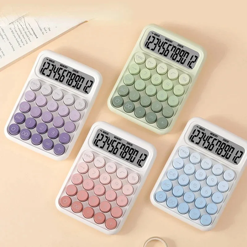آلات حاسبة محمولة من Gradation Candy، لوحة مفاتيح ميكانيكية ذات عرض كبير، العودة إلى اللوازم المدرسية للطلاب/القرطاسية المالية