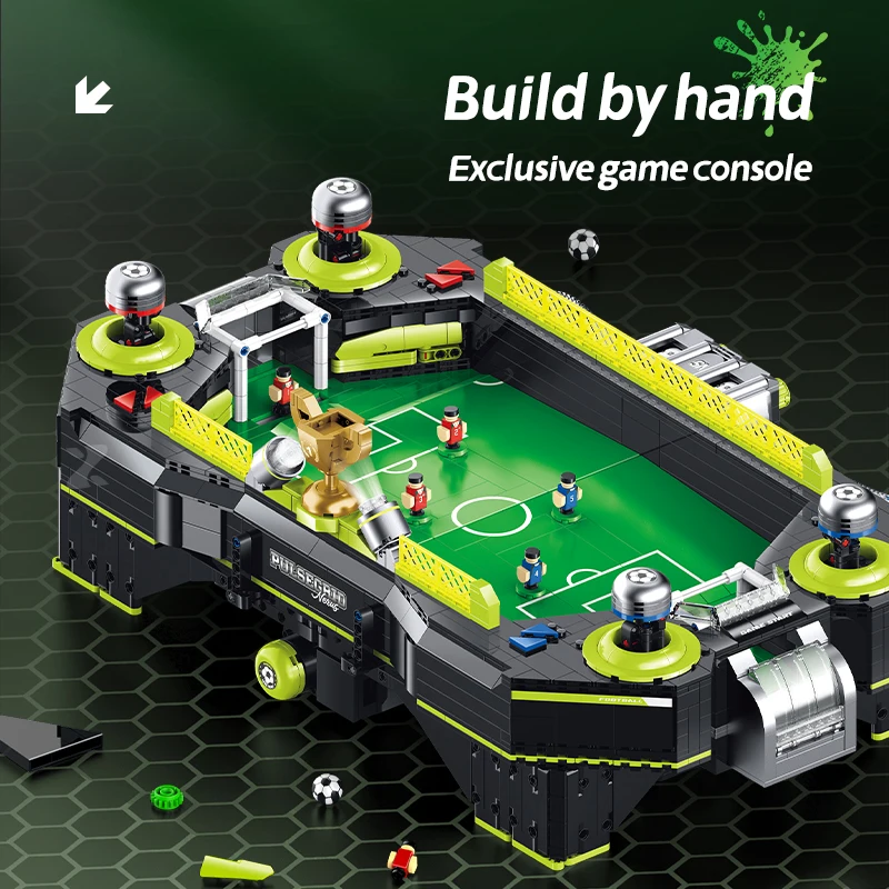 

2247pcs Creative City Football feast Building Blocks Tabletop Soccer Game Machine Interactive Tabletop Battle Toy for Kids Gift