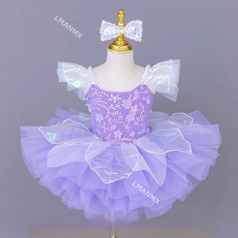 Children's ballet performance costume, fluffy gauze skirt, sequins, kindergarten dance performance costume