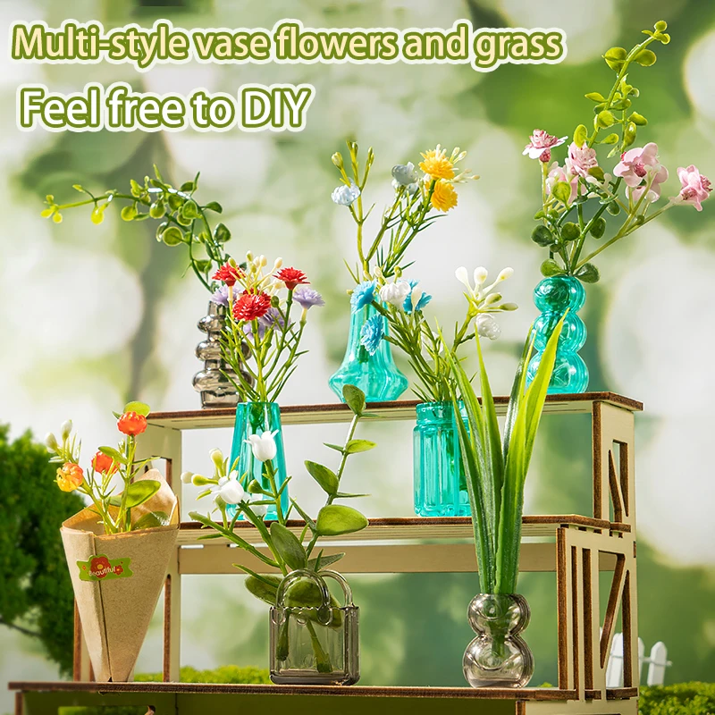 

Miniature Flower Art Kit Diy Building Block Flower Scene Garden Assembly Model Children'S Gift Ornament