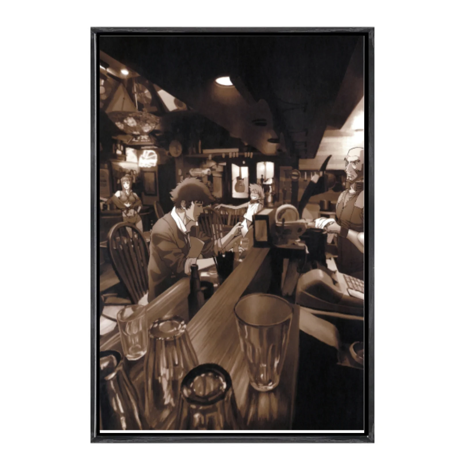 

Japanese Manga Multi-Size Canvas Poster Double Framed Wall Art,Cowboy Bebop Home Decor for Living Room Bedroom
