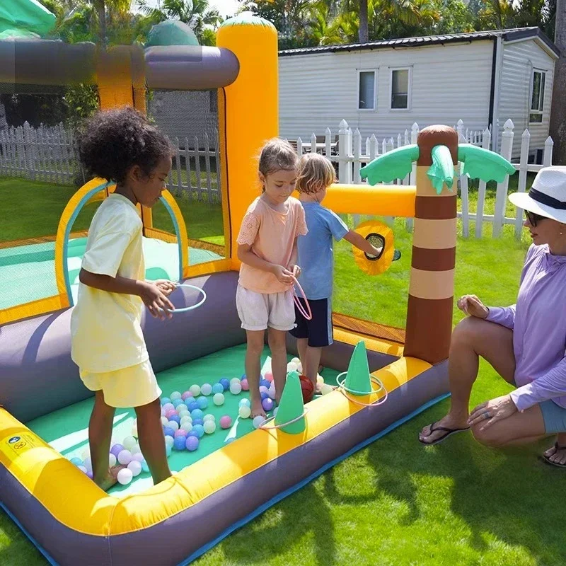 trampoline household large slide naughty castle Dinosaur paradise inflatable castle family indoor small