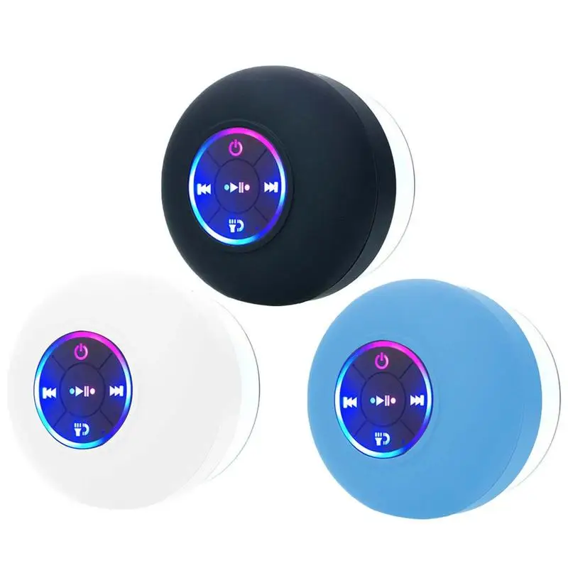 Mini Universal Blue tooth Speaker Portable Waterproof Wireless Hands-Free Audio Sound Shower Bathroom Swimming Pool Car Outdoor