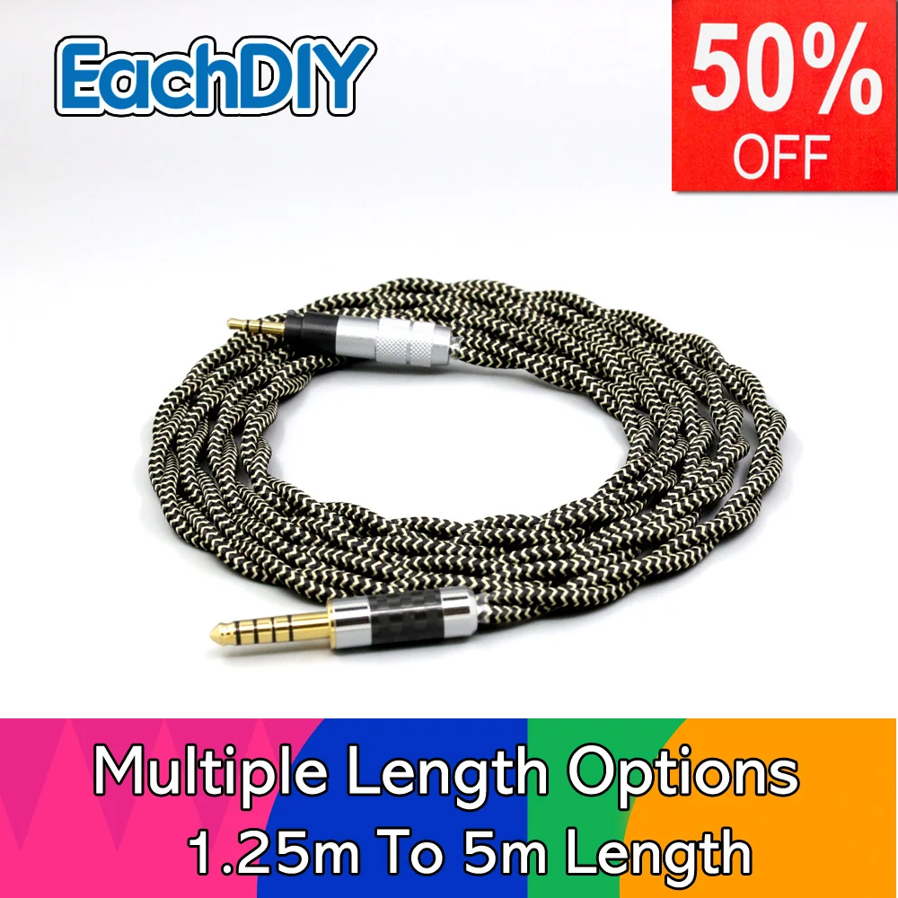 

2 Core 2.8mm Litz OFC Earphone Braided Sleeve Cable For Sennheiser Urbanite XL On Over Ear Headset Headphone LN008969