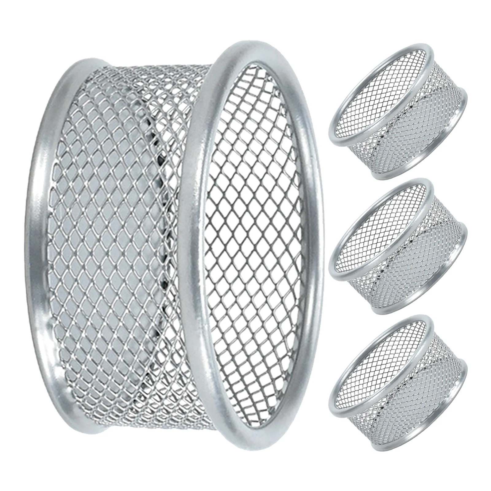 4Pcs Paperclip Holders Stackable Mesh Desk Storage Containers Office Sundries Holders Organizer for Paper Clips Thumbtacks Small