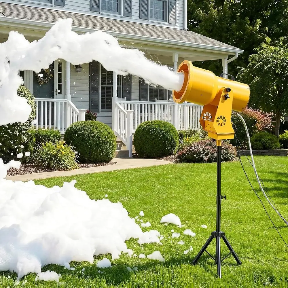 

oam hine, Auto Oscillation oam Cannon Party hine, Bubble Cannon with an, 3-Color LED Lights & Triangular Structure, Dense oams M