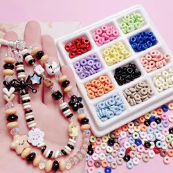 20pcs/lot Flat Shape Spacer Charm Loose Beads for Handmade DIY Necklace Bracelet Jewelry Making Accessories