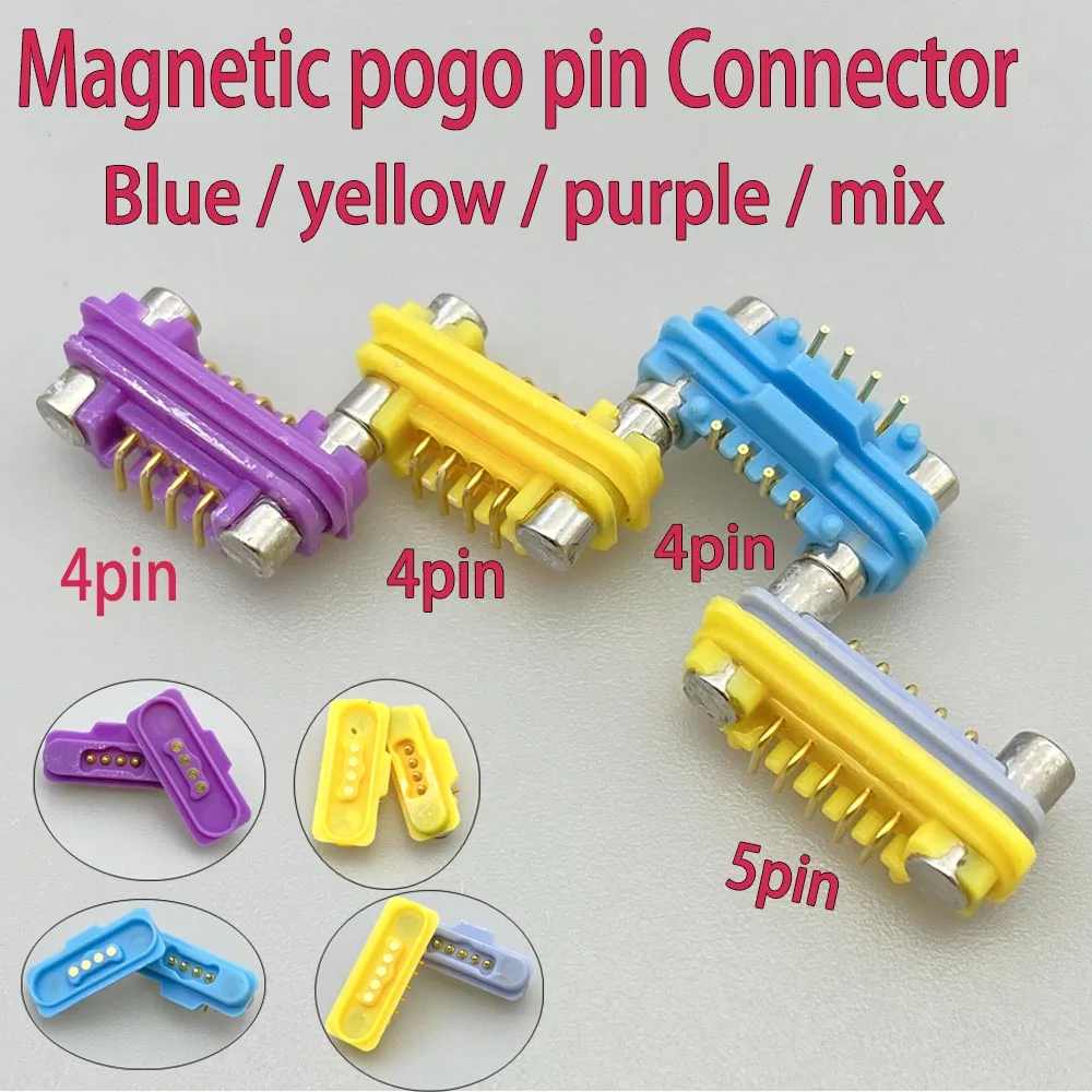 

Concave convex anti misoperation 4pin magnetic charging signal data transmission magnetic connection4p square magnetic connector