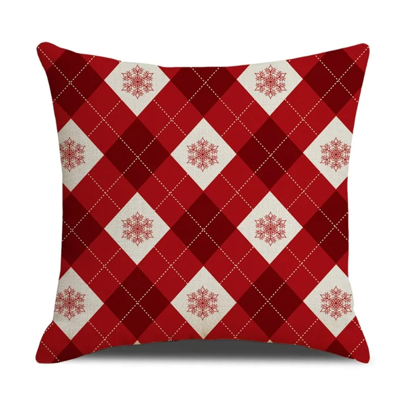 4pcs Christmas Throw Pillow Cover 45x45cm Xmas Home Sofa Pillowcase, Winter Holiday Gifts Cushion Case Home Decoration