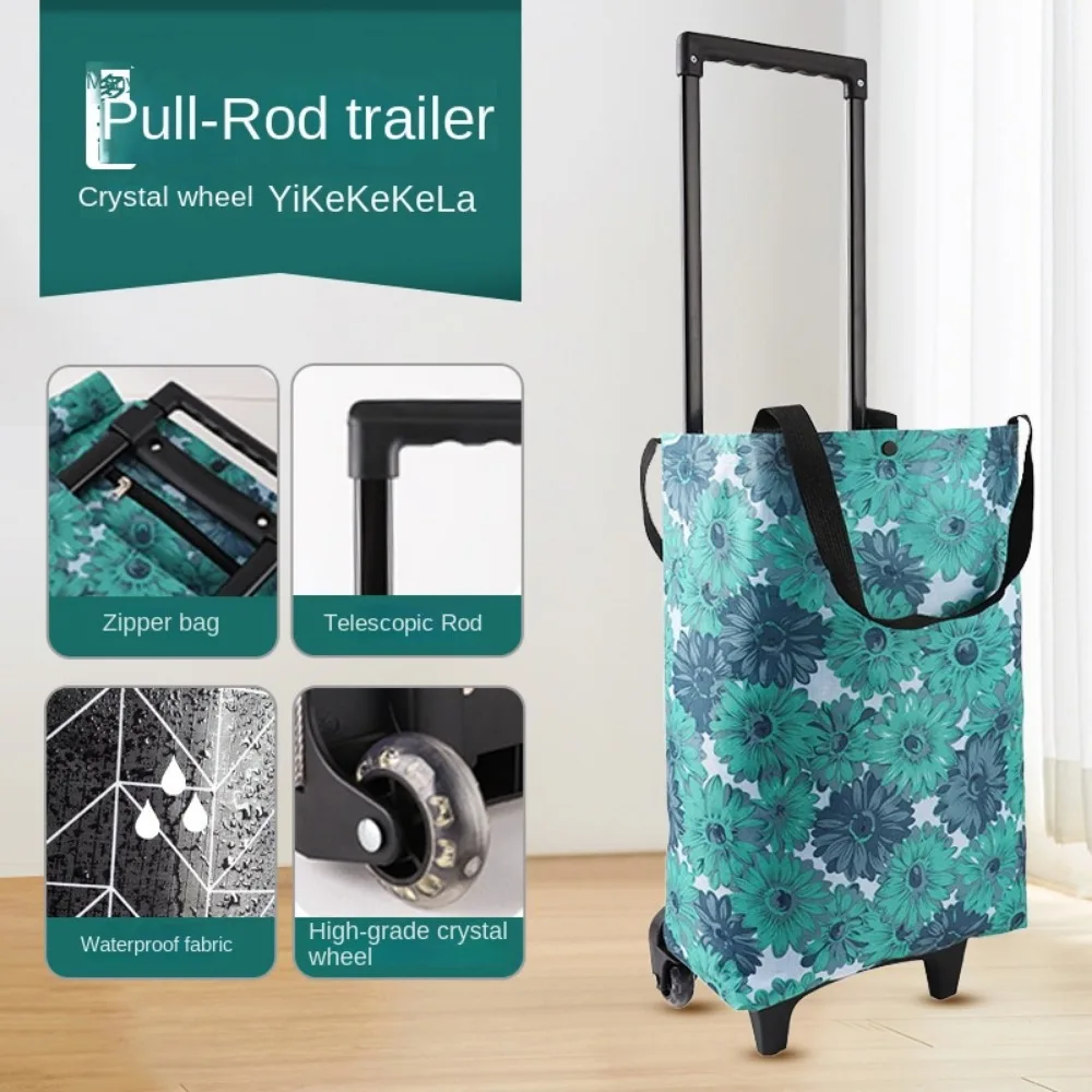 Carrello della spesa universale per uso domestico con ruote borsa portatile pieghevole impermeabile carrello da arrampicata Trolley Shopping Bag