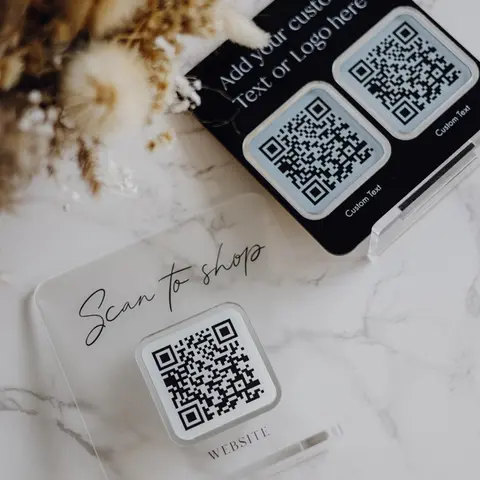 Custom QR Code Sign with Base Scan to Pay Sign Social Media Sign Personalized Christmas Gift Business Home Decor Custom Sign