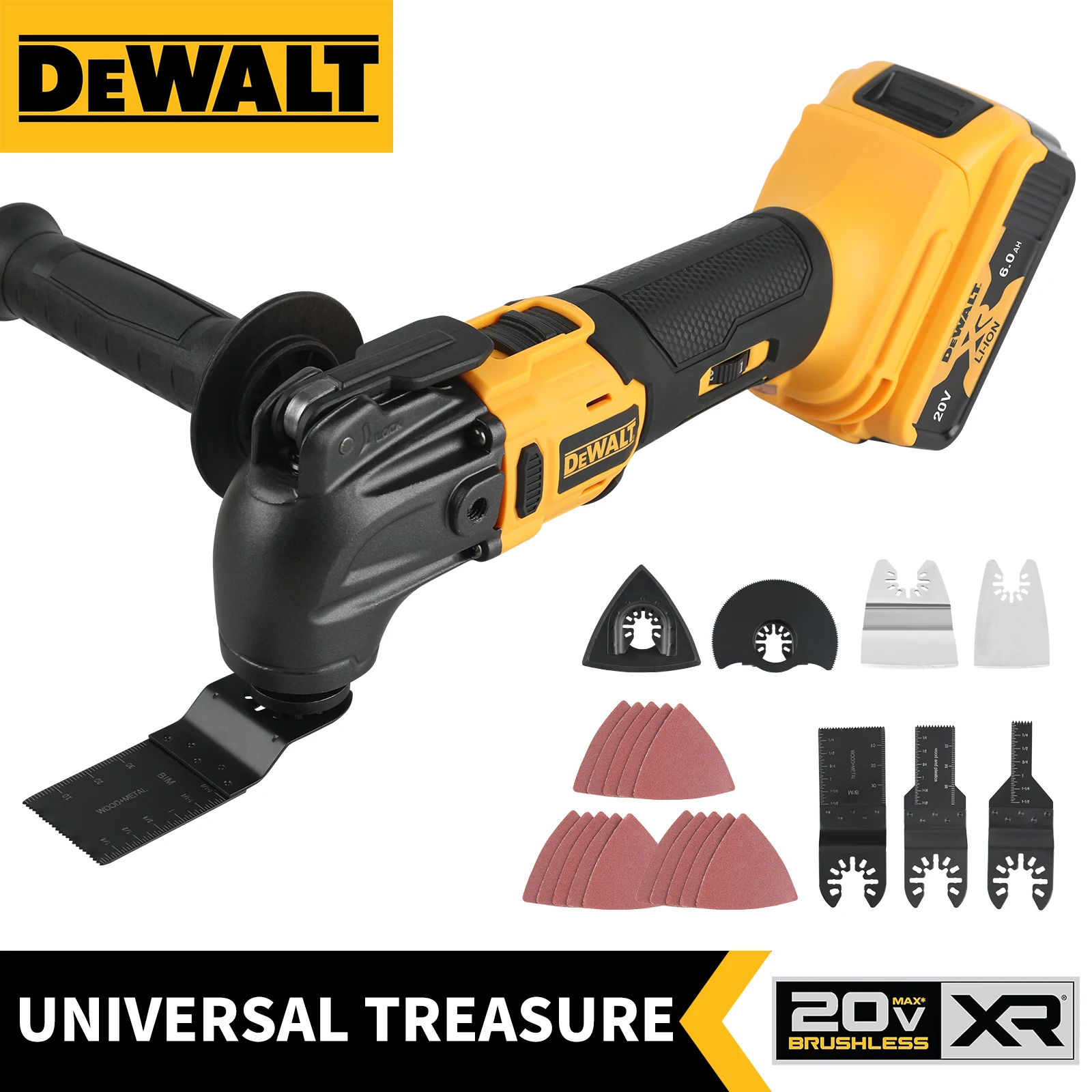 

Многофункциональный осциллирующий инструмент Dewalt 20V с бесщеточным двигателем и быстрым креплением, электрический резак для аккумуляторов