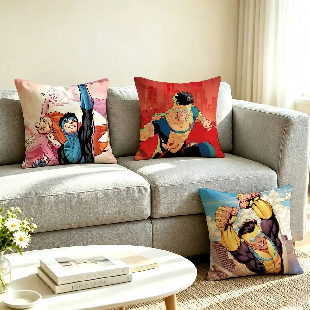 M-Mark Grayson Invincible Animated  Square Double-Sided printed Pillow Case Bedroom Bedside Pillow Sofa Cushion Cover