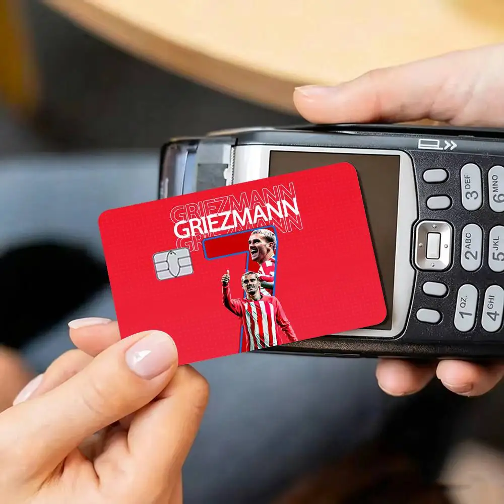 A-Antoine Griezmann  Credit Card HD Stickers Small Chip Waterproof Sticker Game Card Decal Gift