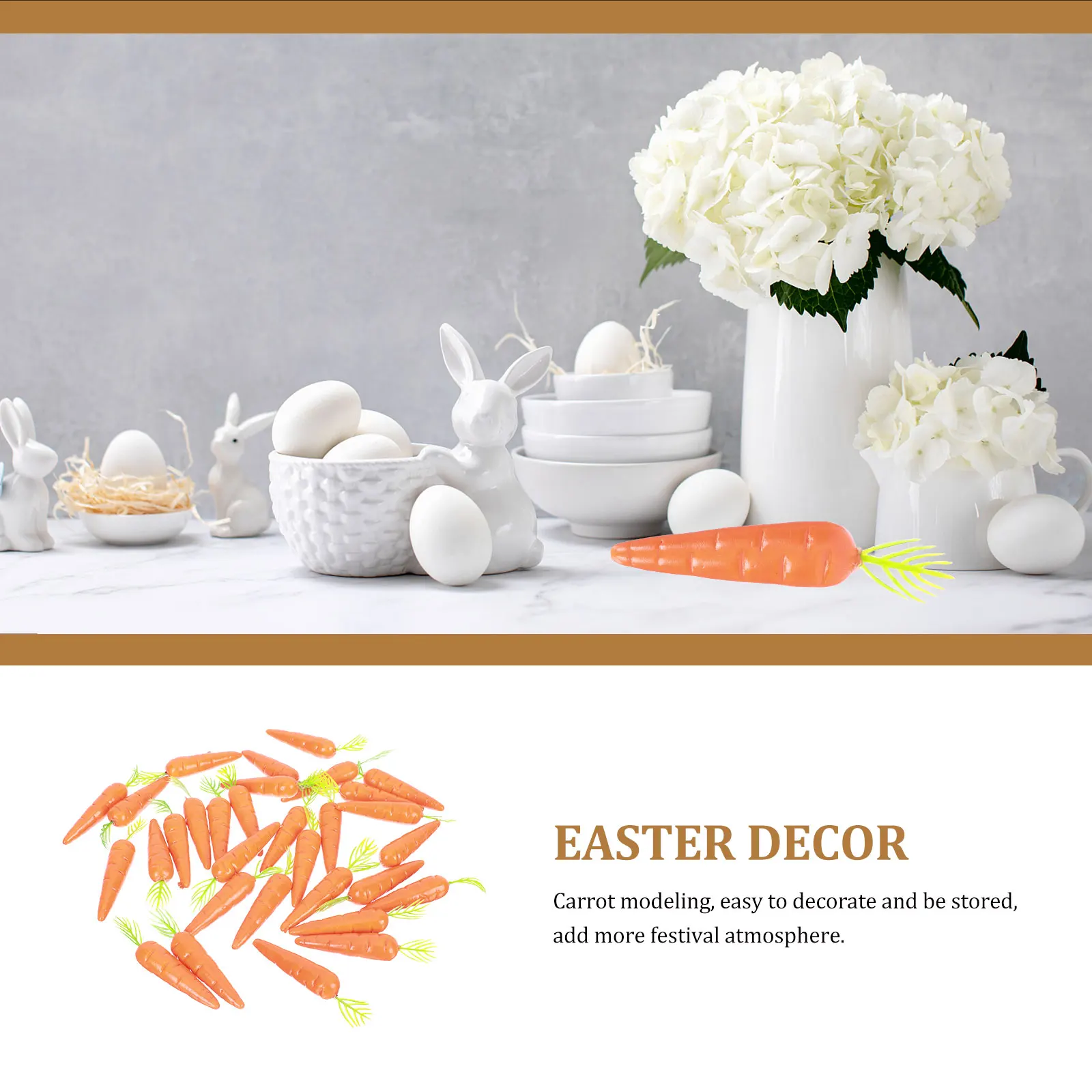 

30Pcs Farmhouse Style Carrot Decoration Simulated Carrots Easter Home Dining Table Garden Festival Ornament Simulated Carrots