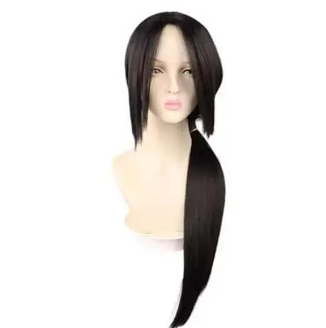 Uchiha Itachi 80cm Long Black Straight Synthetic Cosplay Wig Skunks Aph Wang Yao Anime Heat Resistant Wigs