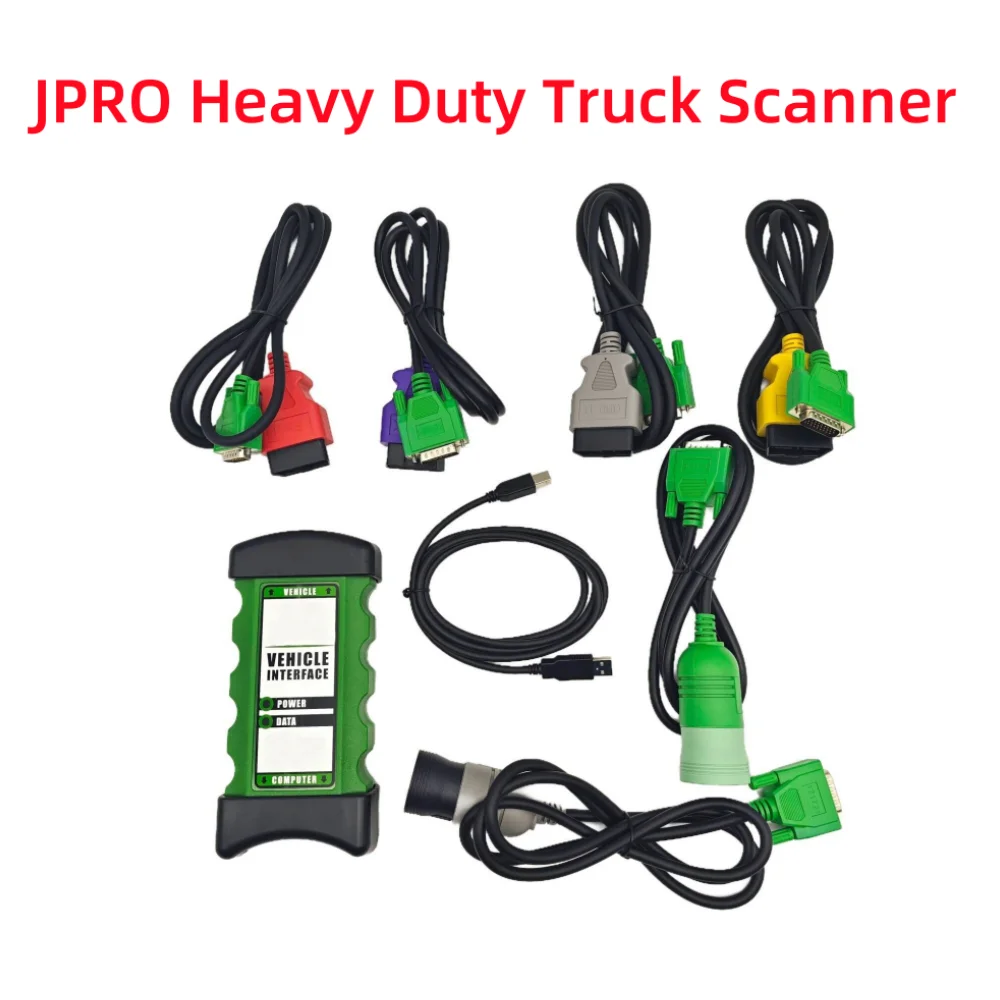 Top quality JPRO DLA+2.0 Vehicle Interface Diesel Newest 2023.V3 software JPRO Heavy Duty Truck Scanner Fleet Diagnostic Tool