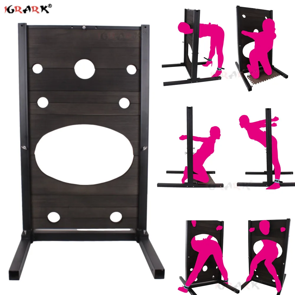 Large Wooden BDSM Bondage Sexual Positions Props Furniture Toys for Couples Men Adult Games Handcuffs Equipment Set SM Tools 18+