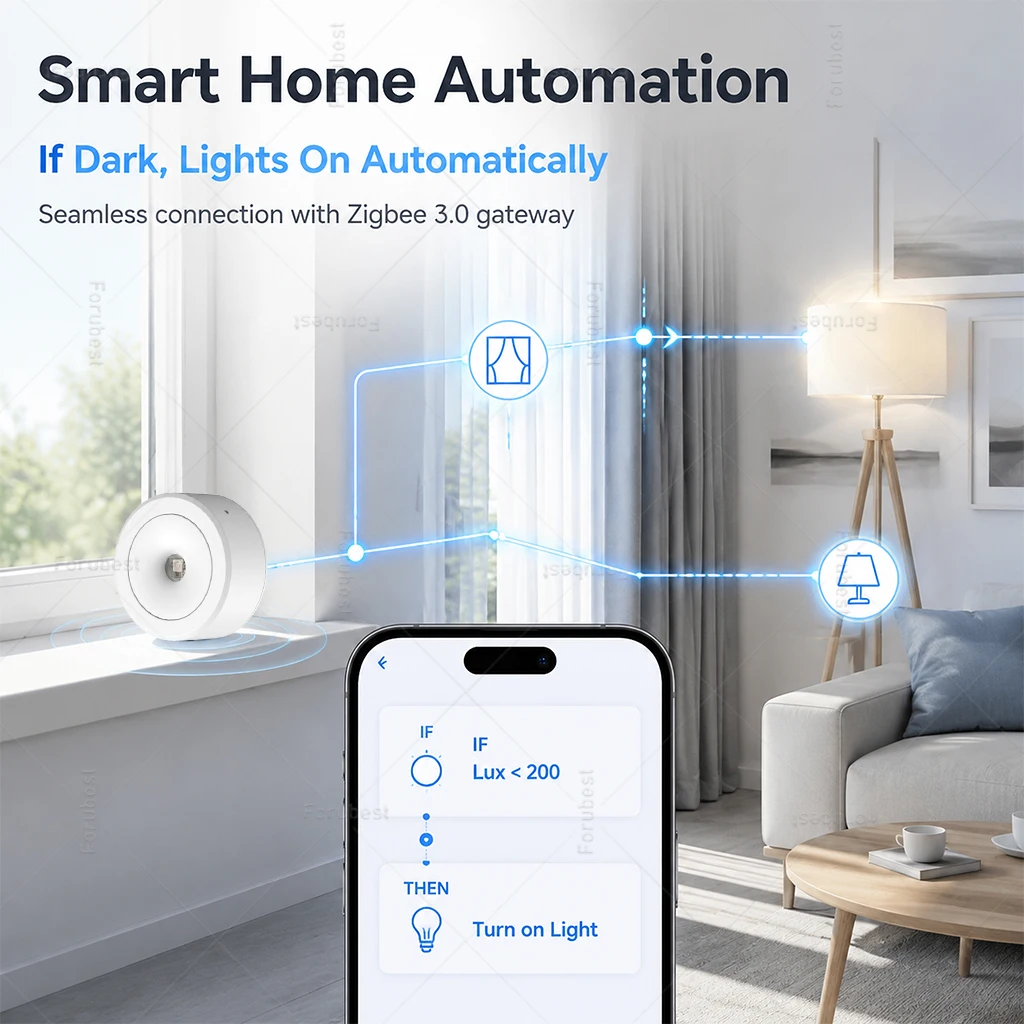 Zigbee 3.0 UV-Sensor, Atmosphärendruck, Helligkeit, Temperatur, Wetterstation, Drahtloser Sensor, Intelligente Automatisierung für Zigbee2MQTT – Detail 9
