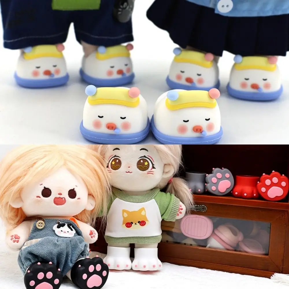 Cartoon 20cm Doll Shoes Cotton Animal Doll's Shoes Dolls Accessories Hand-made Board Shoes Birthday Gifts