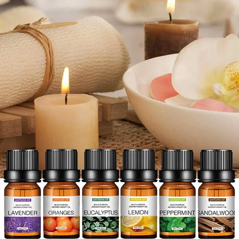 6pcsEssential Oil Set Water Soluble Aromatherapy EssentialOils Perfume Release Pressure Relax Mood Xmas Perfume Gift For Love