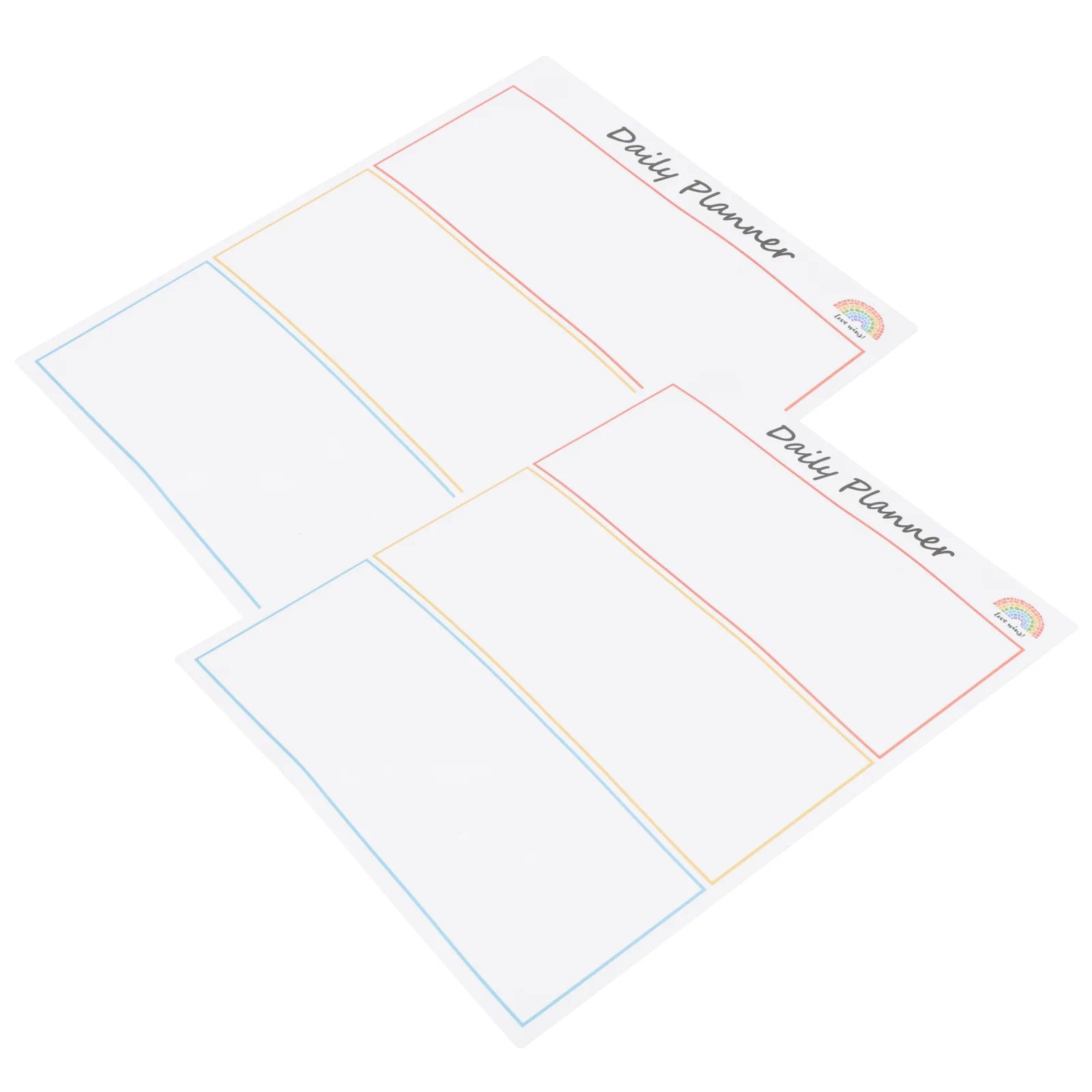 2pcs Magnetic Blackboard Sticker Reusable Dry Erase Board For School Daily Schedule Organizer Fridge Magnet Board