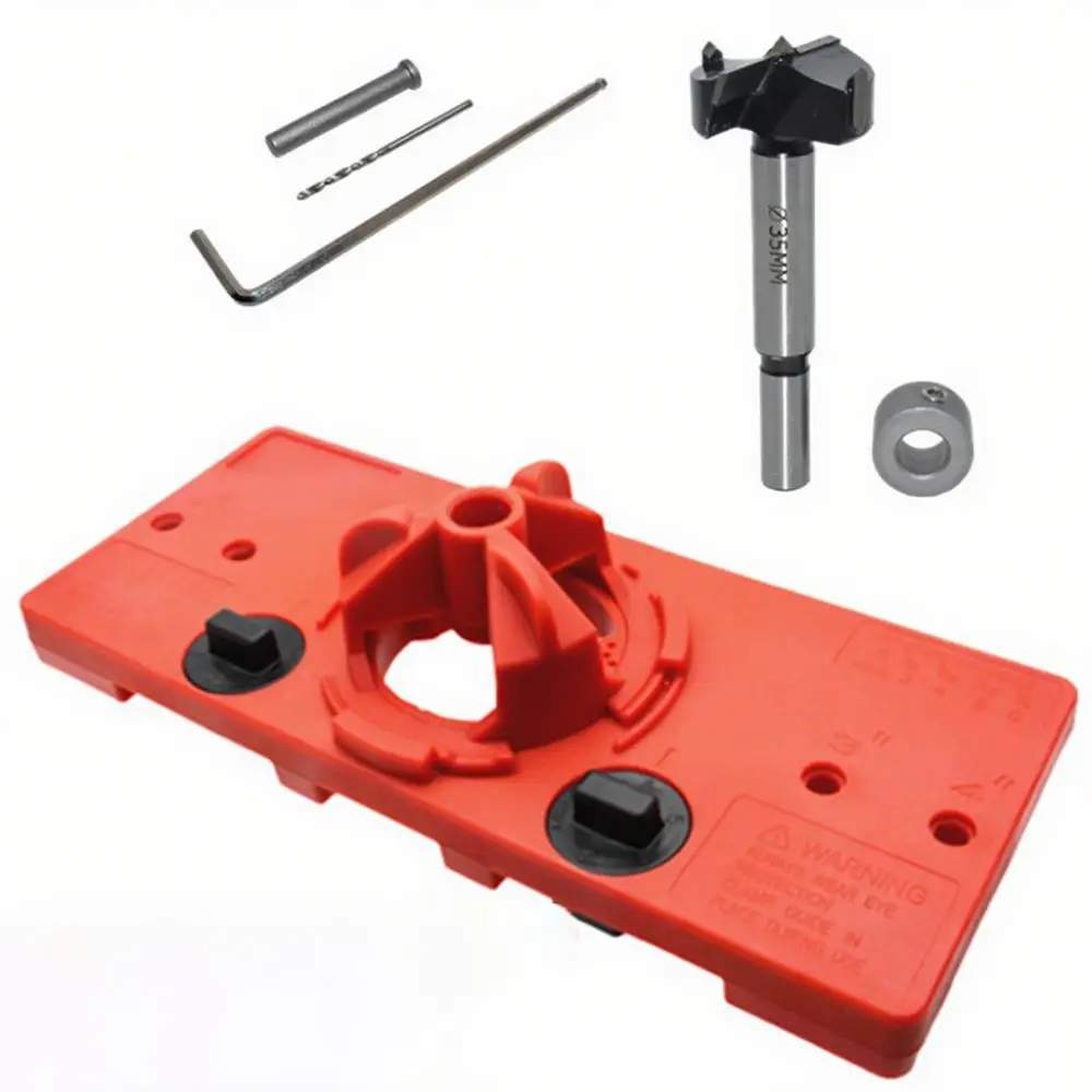

35MM Size Concealed Cup Style Hinge Jig Cup Style Design Door Hole Template 35MM Hinge Jig Hole Punch Face Frame
