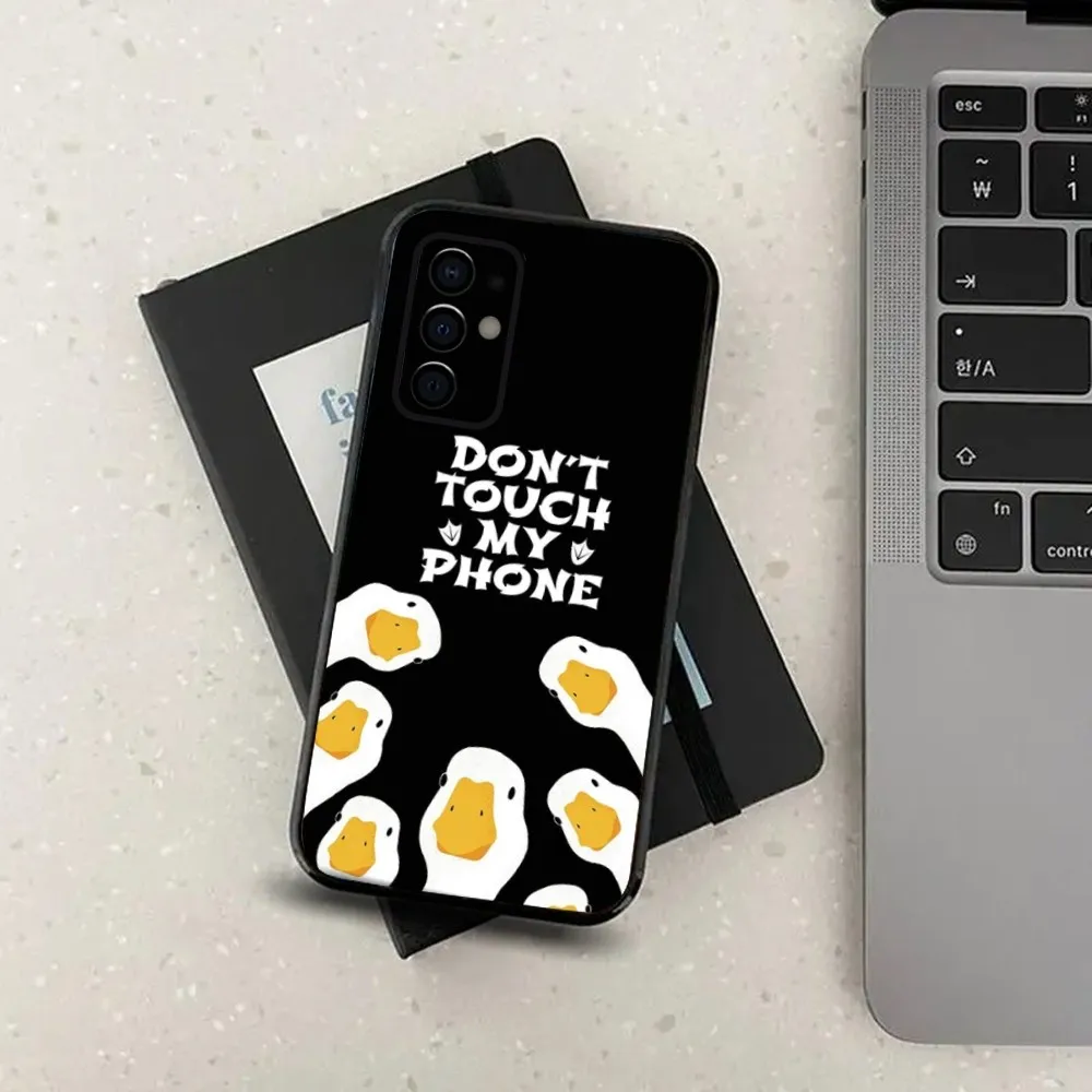 Cartoon Funny Duck Phone Case For Samsung S24,S21,S22,S23,S30,Ultra,S20,Plus,Fe,Lite,Note,10,9,5G Black Soft Cover