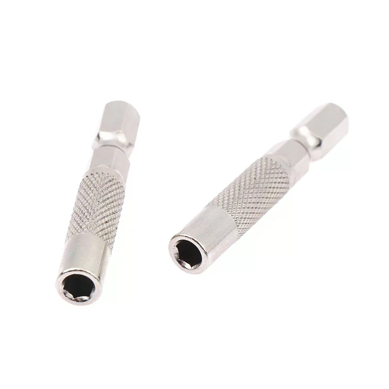 2Pcs 6.35mm to 4mm Hex Shank Insert Bit Adapter Magnetic Holder Electric Screwdriver Socket Converter Driver Repair Hand Tools