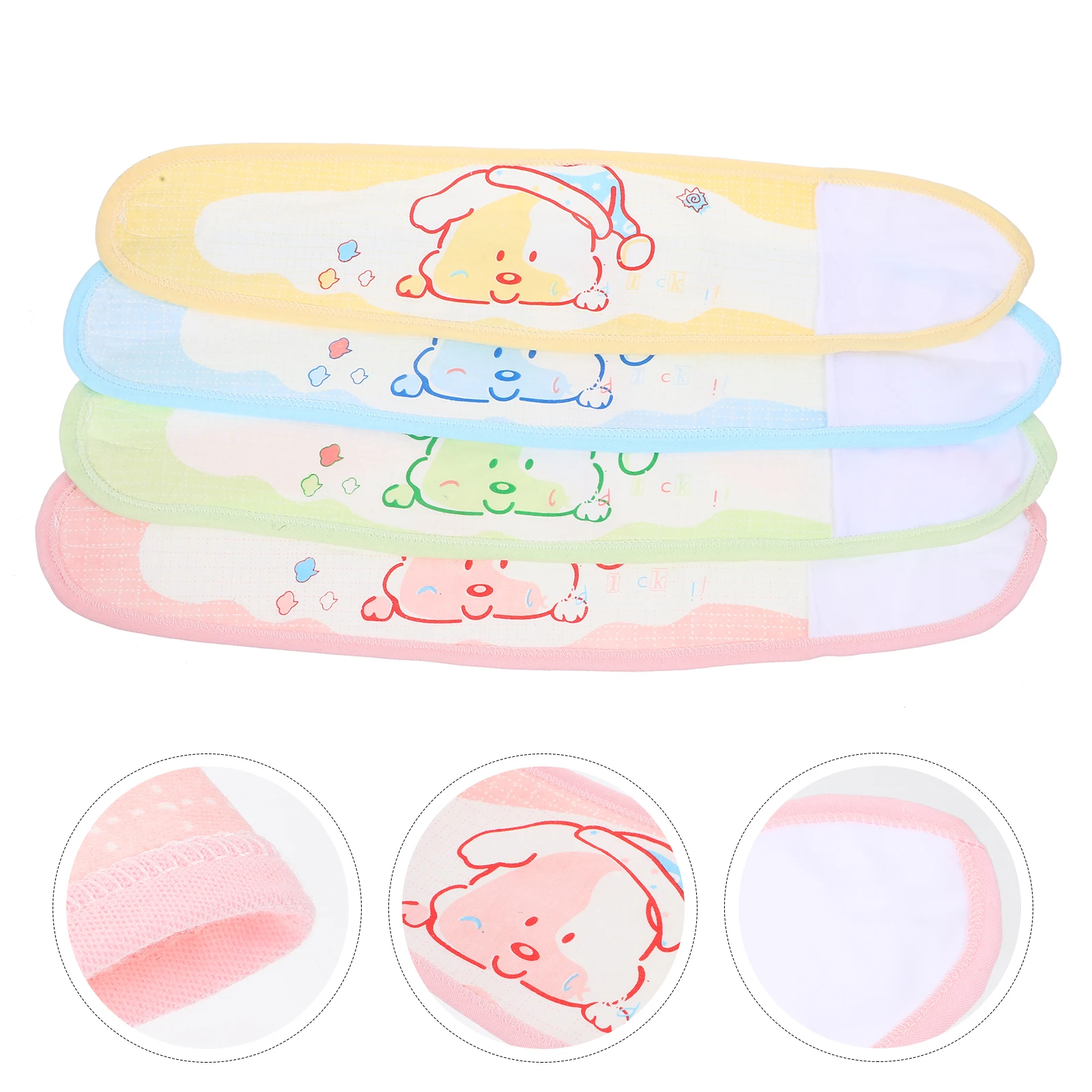 Faixa de barriga infantil de algodão para recém-nascidos, 8 peças, protetor de umbigo ajustável para alívio de cólicas de gás, suprimentos reutilizáveis para bebês