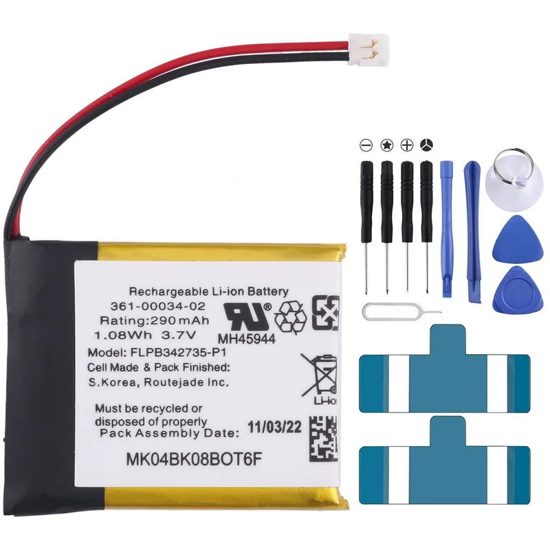 For Garmin Fenix 3 / F3 HR Sports Watch Battery Replacement 361-00034-02 290mAh