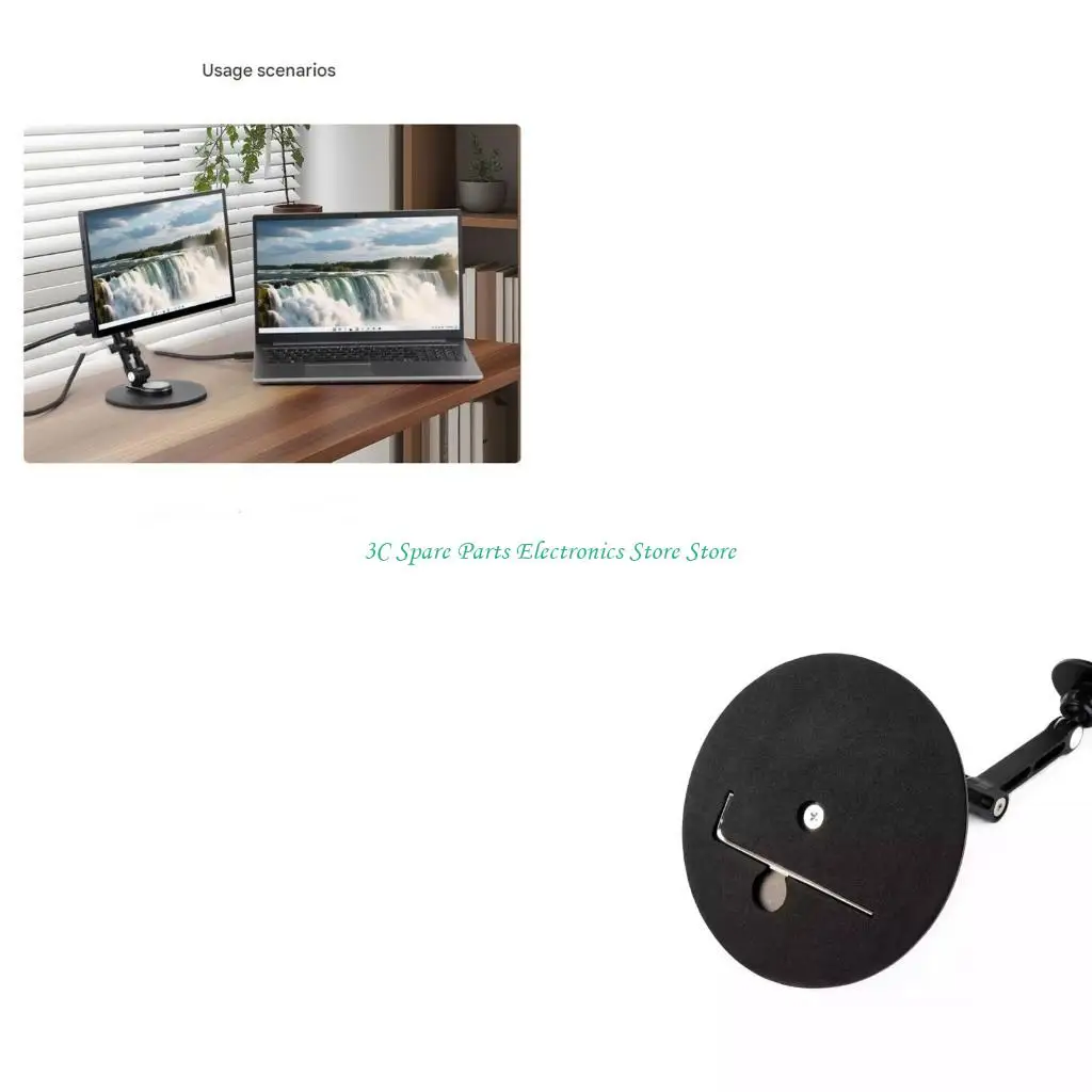 

SZ Strong Magnet Portable Stand for Monitor Displays Adjustable Rotation Compatible 4 to 18.5Inch Screen Holder