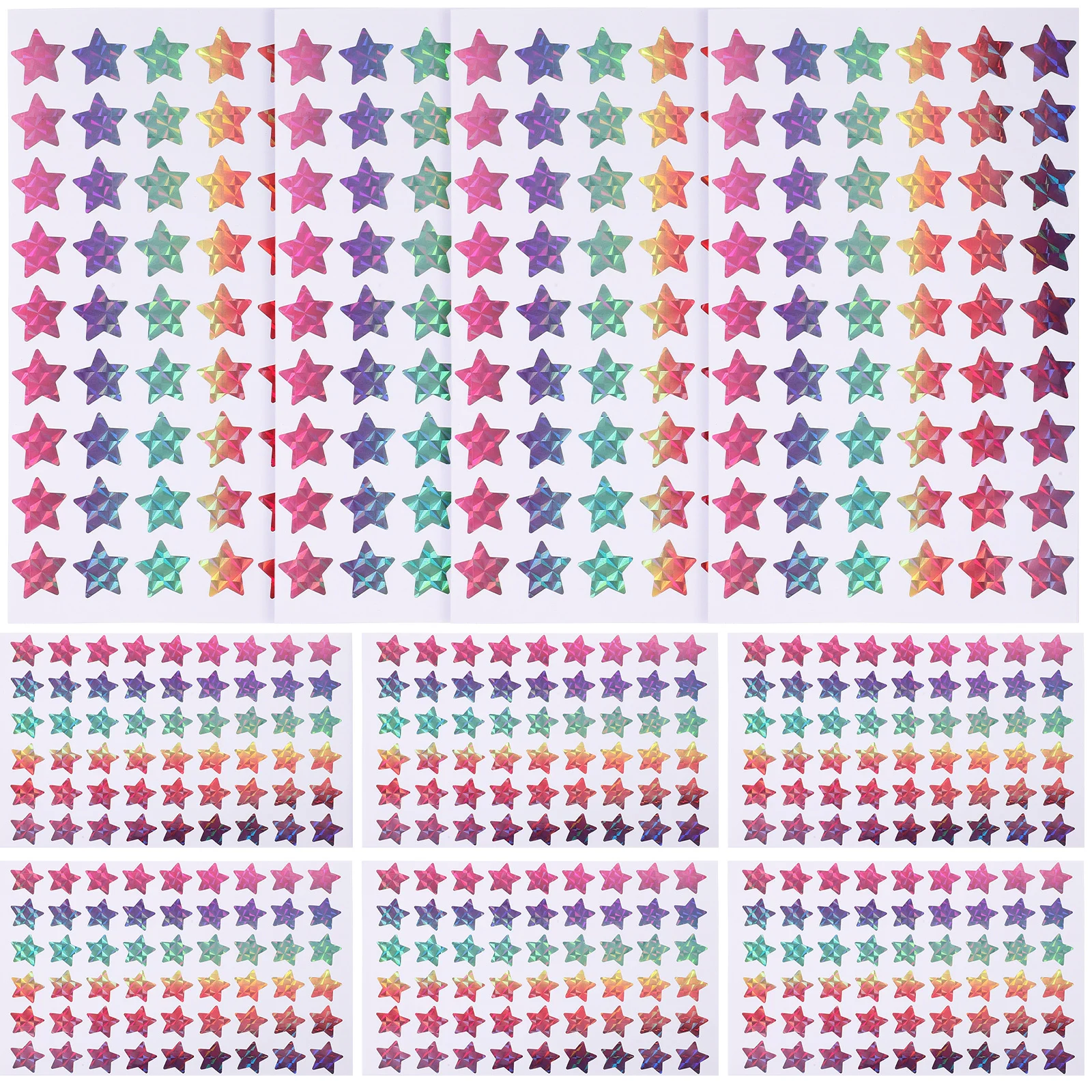 20 Sheets Self-Adhesive Decals Pentagram Shaped Motivational Incentive Stickers for Kindergarten Classroom Decorations