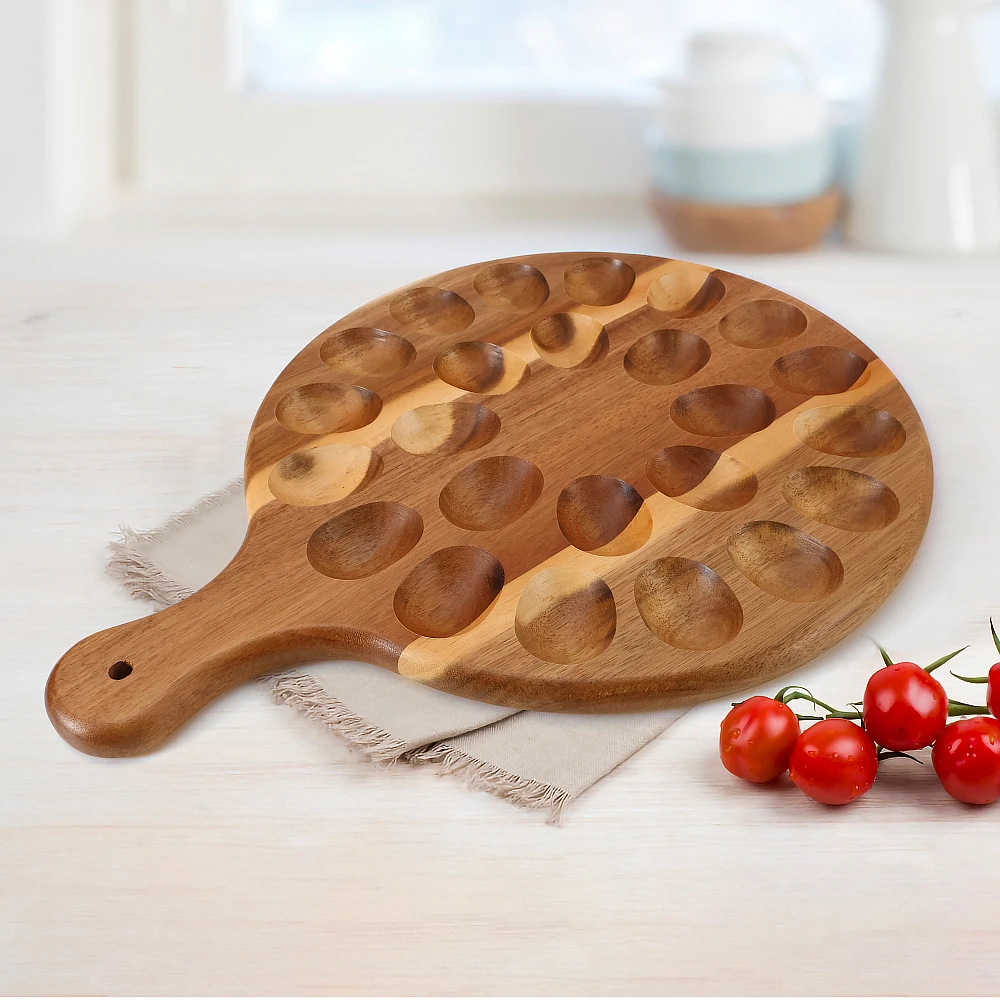 

Jaswehome 24, блюдо для яиц с отверстиями, акация, деревянный поднос для яиц, приготовленная еда, фрукты, пицца, сервировочный поднос, сервировочная доска, посуда, инструменты