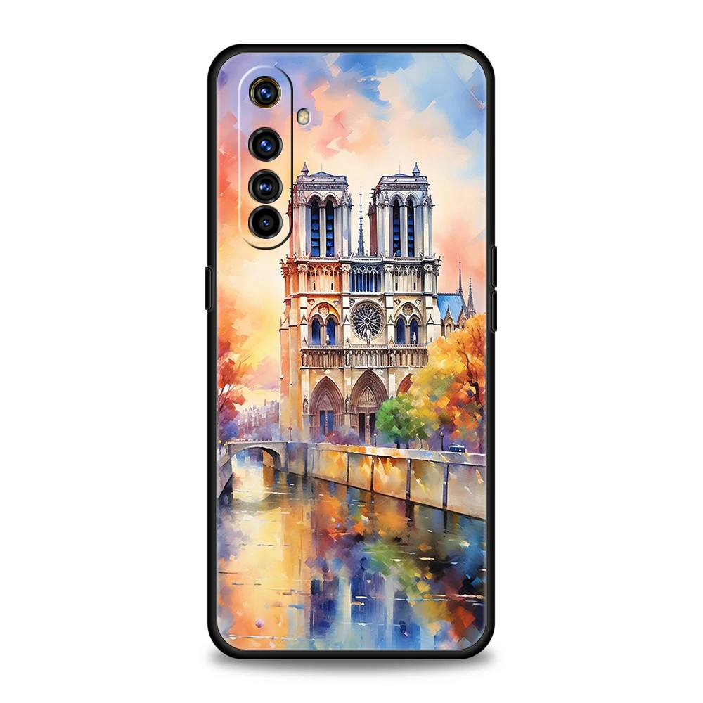 Artist London Painting Oil Painting Phone Case For Oppo A3S A15 A17 A31 A95 Find X5 X6 Pro Reno 6 7 8 SE Z Pro 5G Soft TPU Cover
