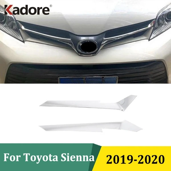 

For Toyota Sienna 2019 2020 Chrome Front Bumper Grille Decoration Molding Cover Trims Auto Styling Accessories