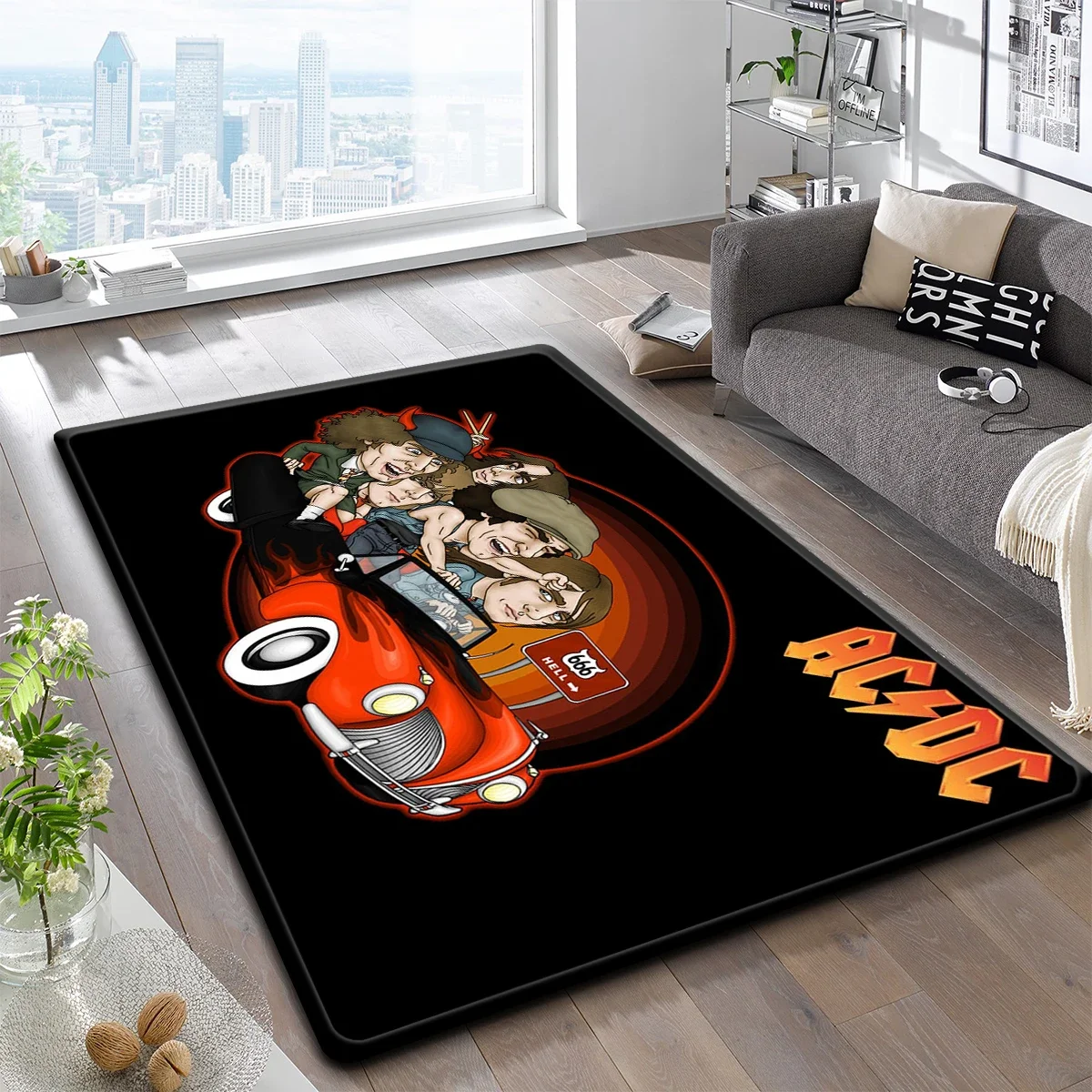 Famous Band A-AC and DC Carpet Kitchen MatEntrance Doormat Bedroom Floor Decoration Living Room Carpet Bathroom Anti-slip Rug