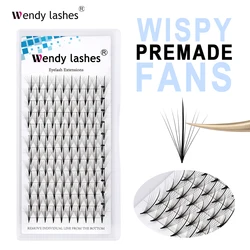 Wendy Lashes Wispy Premade Fan Volume Fans 9D Faux Mink Lash Individual Lashes Extension Pointy 0.07D curvature