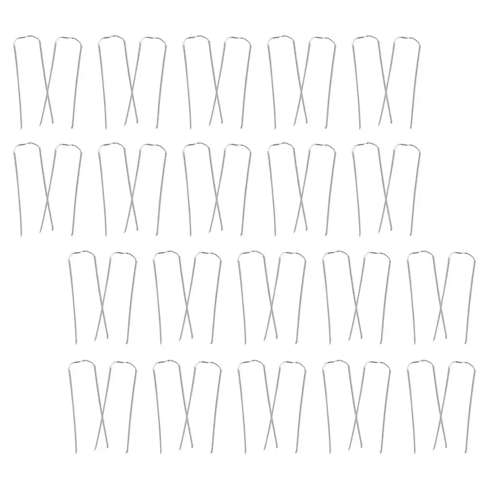 150Pcs Floral Pin Insert Clips Galvanized M Shaped for Wreath Making Plant Arrangements Garden Landscaping Floral Supplies view 4