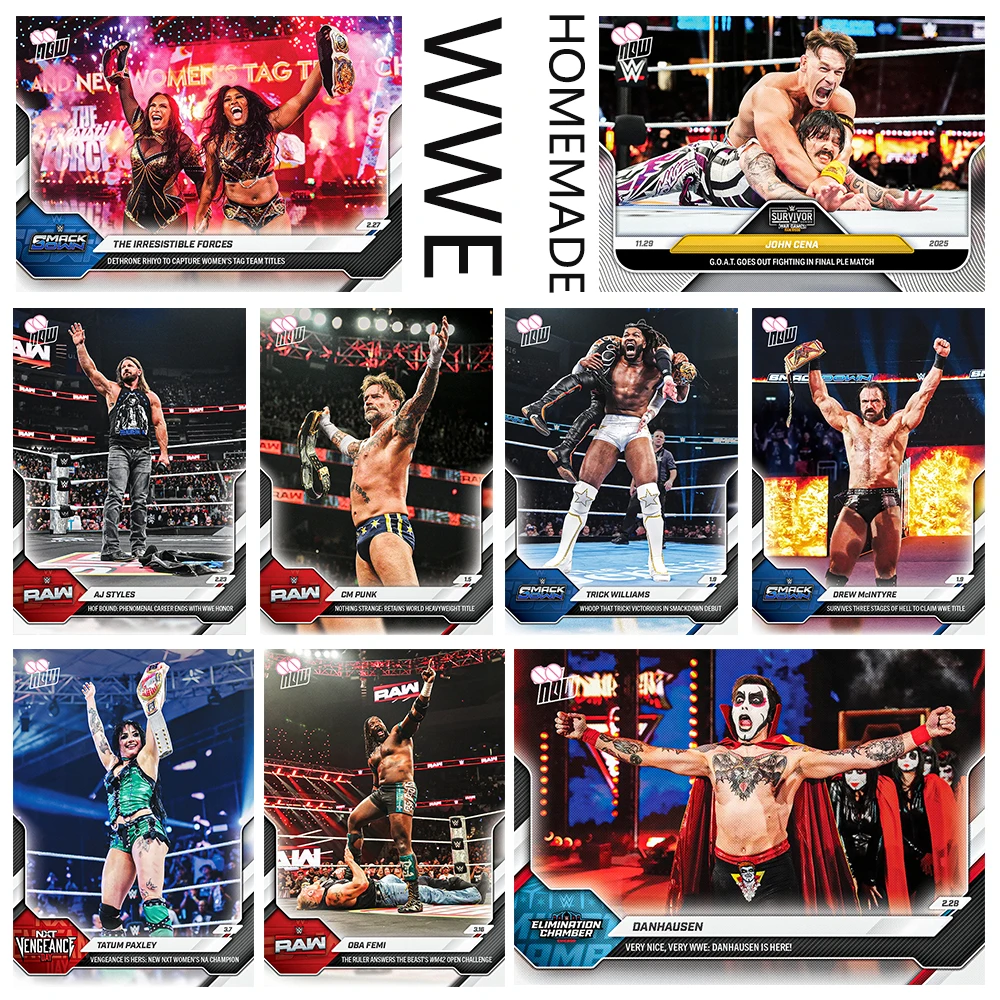 

Сделай сам: коллекционная карточка с голографическим эффектом WWE (Джон Сина, Лив Морган, Остин Тиори, Дрю Макинтайр, Сет Роллинс) – текстурированный праздничный подарок