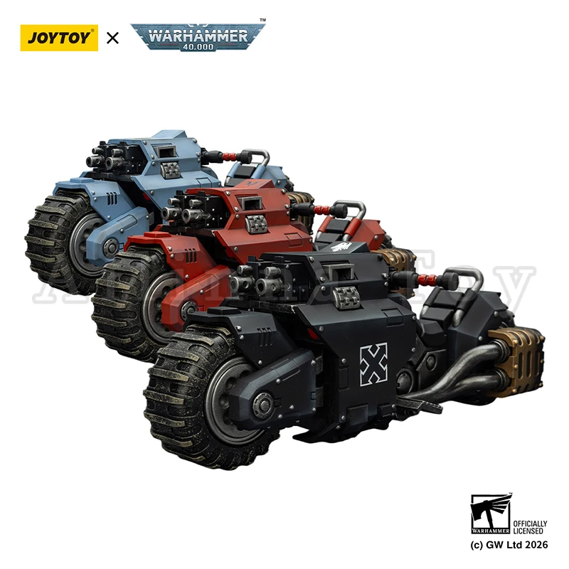 JOYTOY 1/18 Action Figure 40K Blood Angels Space Wolves Raven Guard Raider-pattern Combat Bike Anime Model Toy