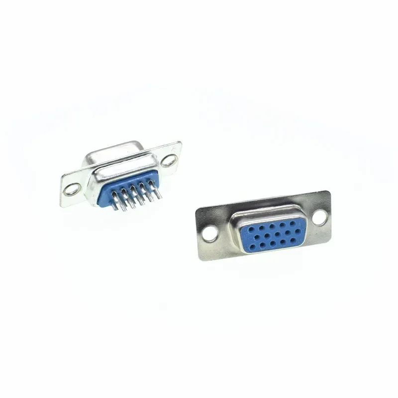 DB15 3Rows Parallel VGA Port HDB9 15 Pin D Sub Male Female Solder Connector Plastic Shell Cover